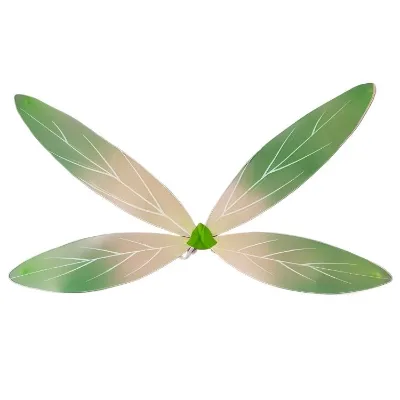 Halloween Large Dragonfly Fairy Wings, Gradient Green Leaf Vein Elf Wings for Cosplay Stage Performance