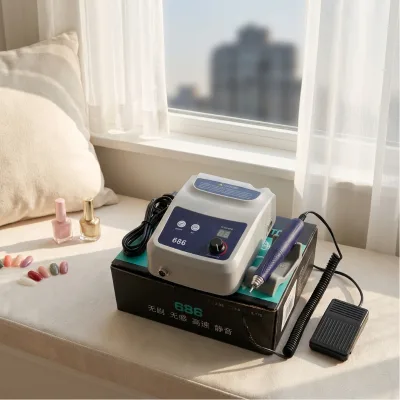 Popular 50000RPM High Torque Nail Drill 150W Ultra Smooth Brushless Motor Nail Drill Machine Efile Manicure with Foot Pedal
