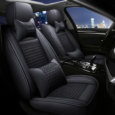 2025 New Full Circumcision Ice Silk Car Seat Cushion Four Seasons Universal Fabric Car Seat Cover Full Set for toyota Axio