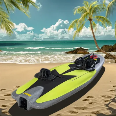 RUSH WAVE Electric Jetboard Single Spray Jetboat Surfboard Standing Pedal High-speed Waterproof 48V EPP Lakes Rivers Fishing SUP