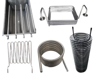 Stainless Steel Immersion Heat Exchanger Coils U-Shaped Spiral Square Cooling Heating Tubes for Brewery Chiller Industrial
