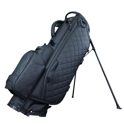 New Golf Stand Bag with PU Grid Pattern - Custom Logo Available | OEM & ODM Supported