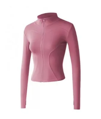 MTWT01 Sportswear Women Slim Fit Tight Long Sleeve Gym Tops Custom Fitness Sports Outwear Yoga Zipper Jackets