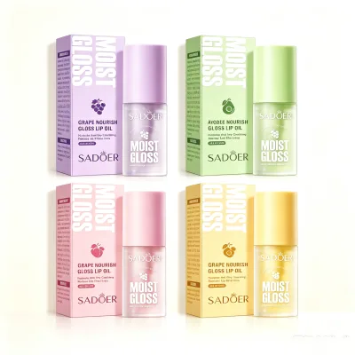 OEM SADOER Avocado Lip Oil 4.5g for Dry Chapped Lips with Nourishing Fruit Essence