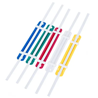 Custom  Colorful 80mm PVC Plastic Durable Office Clamp Paper File 8cm Fastener