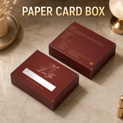Wholesale Custom Paperboard Face Mask Box with Hot Stamping and Clear PVC Window Skincare Packaging Empty Folding Carton Case