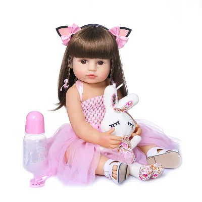 For NPK Genuine 55CM Baby Rebirth Doll Full Glue Can Enter Water Simulation Plastic Fashion Doll for Supply