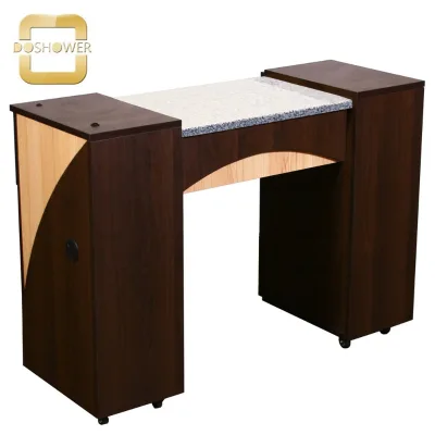 Portable Nail Tech Table Modern of Marbling Texture Nail Table Manicure for Professional Manicure Station Nail Table Set