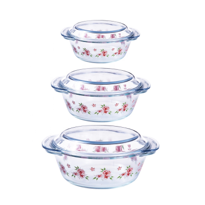 Glass Pot Casserole with Lid for Cooking Casserole with Lid Table Service Glass Pot Oven Safe Glass Casserole