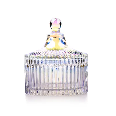 New Special Design Texture 650ml Glass Personalized Yurt Shaped Cup Unique Glass Candle Cups