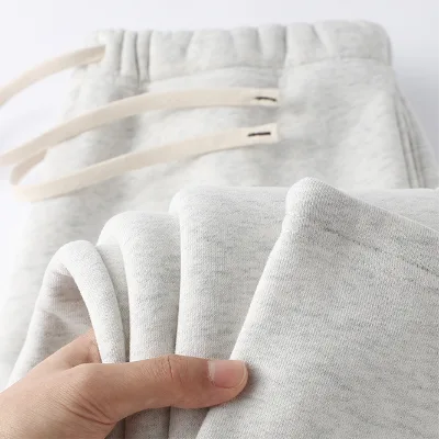 High Quality Heavyweight Straight Fleece Sweatpants Fall and Winter Casual Loose Comfortable Drape Sweatpants