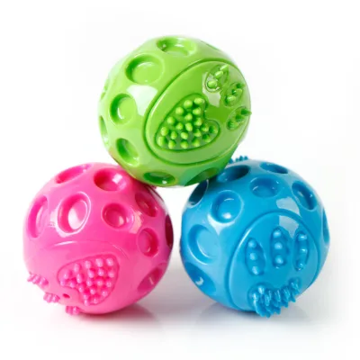 Hot Selling Small Dog Chew Toy Colorful Interactive TPR Squeaky Ball Eco-Friendly and Durable for Pet
