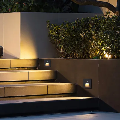Smart Motion Sensor Stair Footlight Recessed PIR Human Body Step Lighting Waterproof  Wall Light