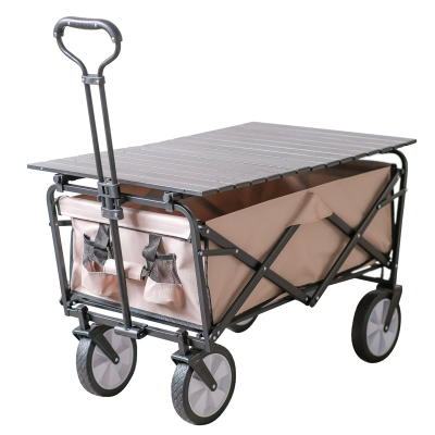 Oeytree 8-Inch Wide Wheel Convertible Outdoor Camping Cart High Quality Handwagon with Brakes Hot Sale Folding Wagon