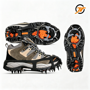 Customizable Rubber Silicone Ice Cleats Non-slip Shoe Crampons for Winter Snow Icy Road Hiking Mountaineering