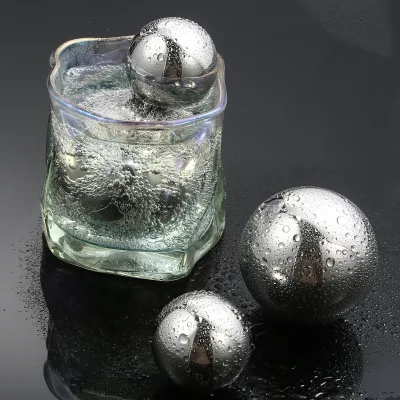 Reusable Stainless Steel Ice Cubes Round Metal Cooling Stones for Wine Personalized Whisky Chilling Stones bar Beer