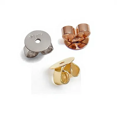 Ehao Jewelry 18k Gold K Gold Round Flat Bottom Ear Plug Accessories Ear Pin Plug Factory Wholesale Shenzhen Bulk