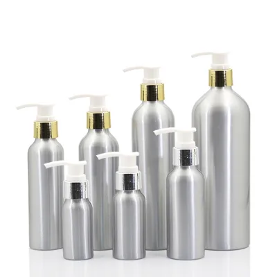 IBELONG Wholesale 30ml 50ml 100ml 120ml 150ml 250ml 500ml 1 Liter Empty Aluminum Lotion Bottle With Hand Pump Sprayer