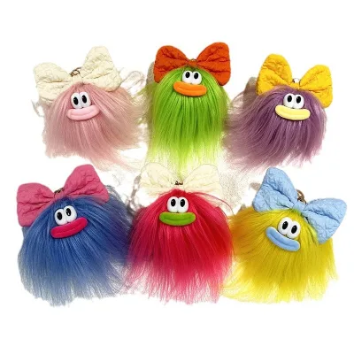 Cute Little Fur Bag Pendant Devil Plush Keychain Halloween Car Bat Plush Keychain Ball Pendant for Decoration