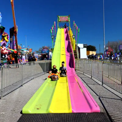 Portable Mobile Fun Slide Galvanized Steel Plastic Amusement Slide for Carnival