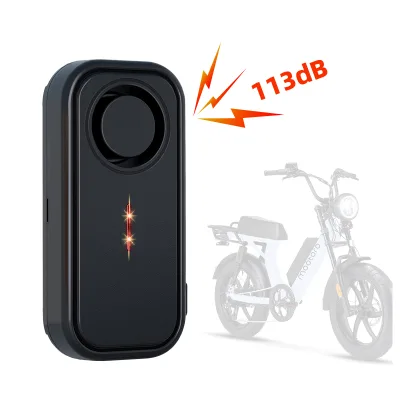 High Volume Motion Detector Led Indicators IP66 Long Standby Remote Control Vehicle Vibration Alarm 113dB Bicycle Alarm