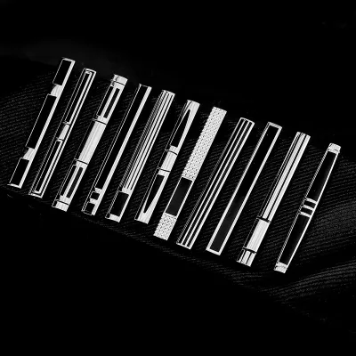 Simple Curved Enamel Tie Clip for Business Men, Holiday Gift, Suit and Tie Clip