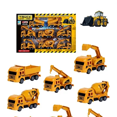 Engineering Die-Cast Plastic Toy Truck Simulation Crane Mixer