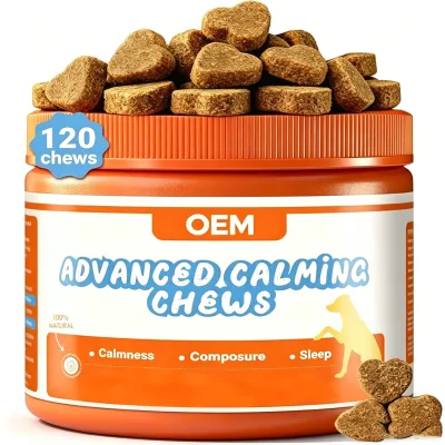 OEM Factory Price for Calming Chews for Dogs & Cats with Colostrum Valerian Root & Suntheanine High-Protein Grain-Free Treats