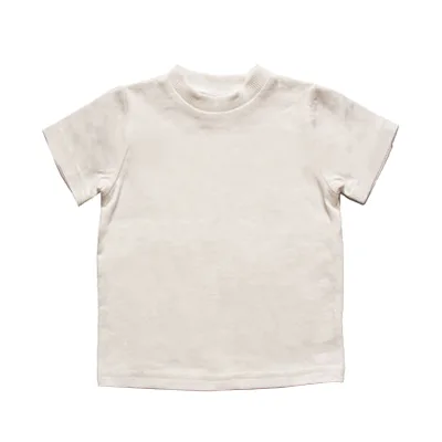 Good Quality O Neck Baby Cotton Plain White T-Shirt Cotton Crew Neck Tee Short Sleeve Shirts
