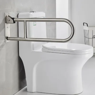 YJL-8814 Low Price 304 SS Toilet Safety Handle Flip-up Stainless Steel Grab Bar