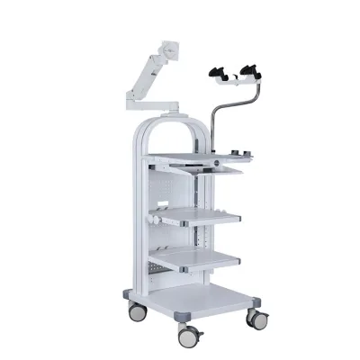 Rolling Medical Endoscope Cart With Adjustable Equipment Shelves