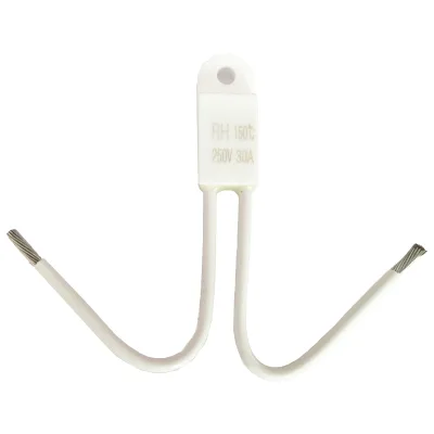 High Quality Customizable 102~187 30A 250VDC Ceramic Shell RVH Series Hole Temperature Fuse for Small Household Appliances