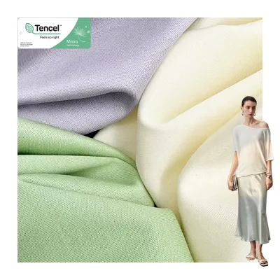 240g Modal Mulberry Silk Rib Knit Fabric Spring Summer Short Sleeve Tops Loungewear Soft Comfort Material