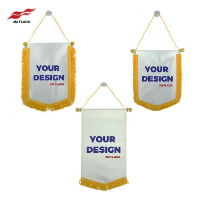 Custom Logo Design Pennants Events Decoration Best Satin Polyester Sports Club Flag Custom Size Pennant
