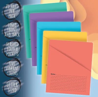 Manufacture Custom Waterproof Cardboard A4 Presentation Paper Business File Folder With Slot