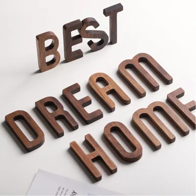 3D Wooden Alphabet Letters for Tabletop, Home Wall, Party Decor, DIY Crafts A-Z