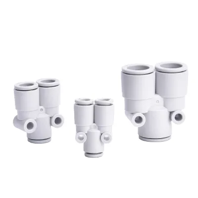 Pneumatic Y-type Five Way Connector KQ2UD04-06 06-08 04-00 06-00 Male Thread PU Trachea Four-pipe Quick Connector