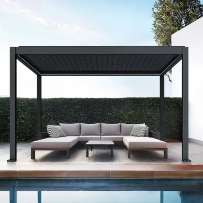 Eco Recyclable Aluminum Outdoor Pergola Waterproof Rustproof Long Lifespan Hardtop Gazebo Easy Assembly Garden Patio