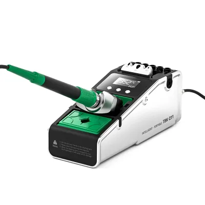 TBK211 Portable Cordless Soldering Iron 60W 3-Second Heat up to 450°C, Digital Temp Display with Auto-Sleep for Electron TBK-211