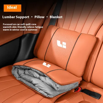 Leather Multifunctional Lumbar Pillow Quilt Headrest for Car Compatible with L6/L7/L8/L9/Mega Car Quilt Lumbar Pillow
