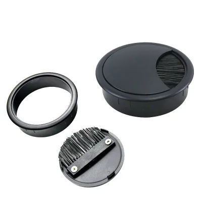 Plastic PC Desk Cord Organizer 60 80mm Grommet Hole Cover for Arranging Managing and Hiding Office PC Desktop Cable Grommet