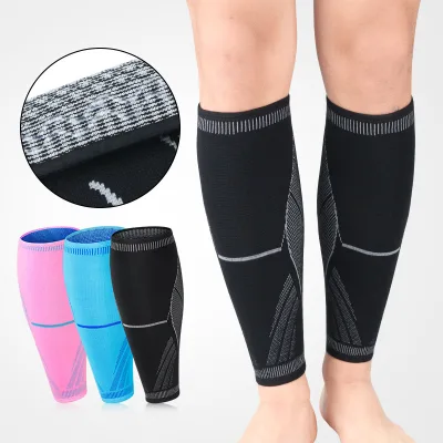 Comfortable Sports Compression Shin Guard High Elastic Calf Sleeve Weighted Antislip Calf Sleeves Brace for Football Basketball