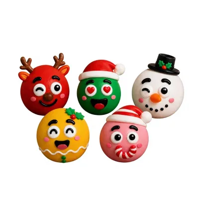 Cross-border 2026 New Bestseller Christmas DIY Cute Elk Funny Face-Changing Squeeze Toy Thermoplastic Rubber Snowman Candy Cane