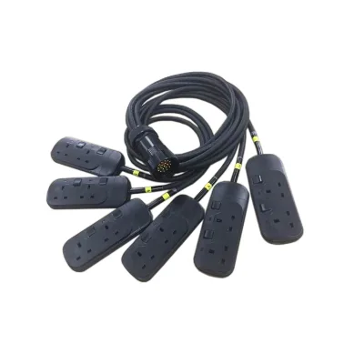 19 Pin Socapex to 13A UK Female Switchboard Split Extension Cords