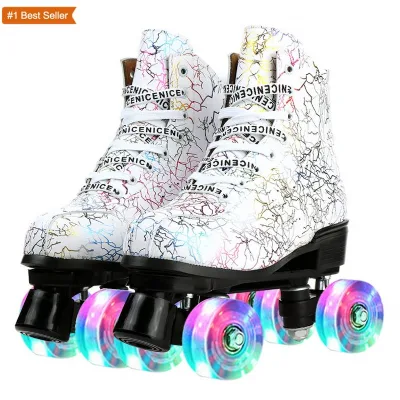 Istaride Cheaper Quad Wheels Pattinare Roller Skate Shoes PU Leather Roller Skate & Breathable Roller Skate Shoes for Adults