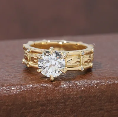 925 Sterling Silver Classic New Arrival Moissanite Ring Wedding Tree Branch Band Engagement Ring