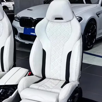 White Support Upgrade Car Seat for BMW M3 M5 X3 X6 3 Series, Universal Fit All BMW Vehicles
