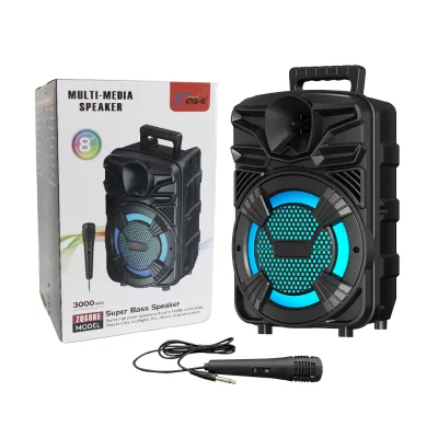 ZQS805 Portable Blue-tooth Subwoofer Party Speaker Active Support TF/USB RGB Light Hifi Stereo Bass BT Outdoor Speaker