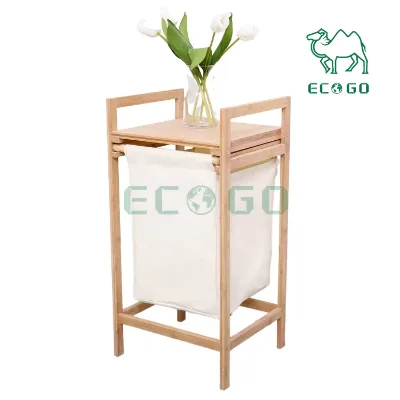 Living Room Wood Cloth Large Capacity Clothes Basket Bathroom Furniture Hamper Basket Storage Rack