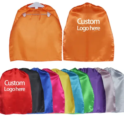 Wholesale Custom Logo Cloak Party Superhero Capes Costume Cosplay Single Printing Cloak for Unisex